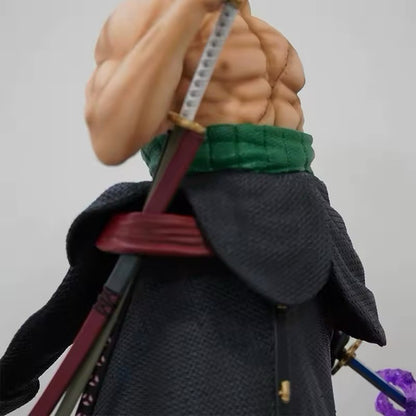 Action Figure One Piece Roronoa Zoro 50cm Statua Da Collezione Anime Grande