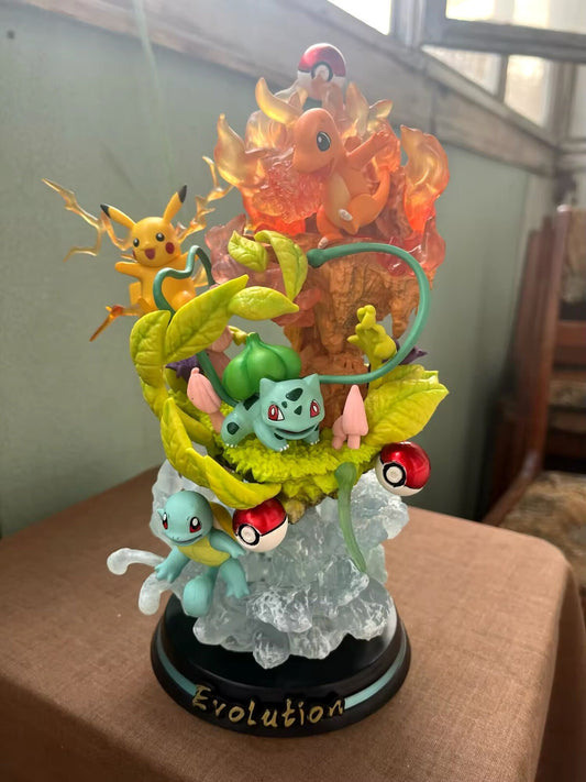 Action Figure Pokémon Pikachu Squirtle Charmander Starter 26cm Collezione Anime