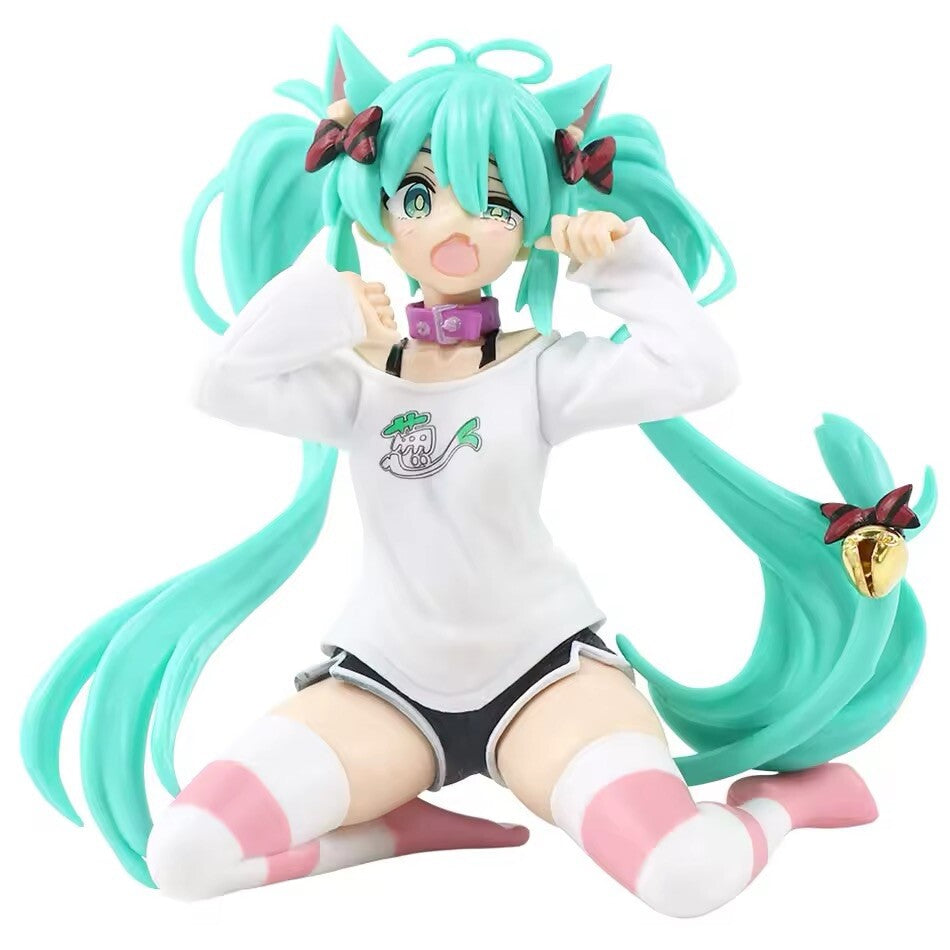 Action Figure Maid Vocaloid Hatsune Miku 12cm Statua Collezione Kawaii Fortnite