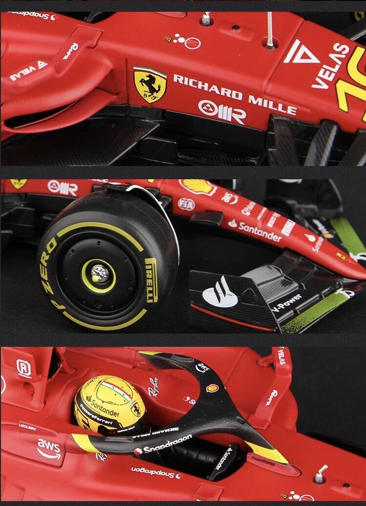 Macchina Ferrari F1 C Leclerc 2022 F1-75 Monza Scala 1:24 Formula 1 Con vetrina