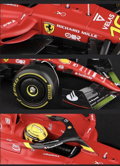 Macchina Ferrari F1 C Leclerc 2022 F1-75 Monza Scala 1:24 Formula 1 Con vetrina