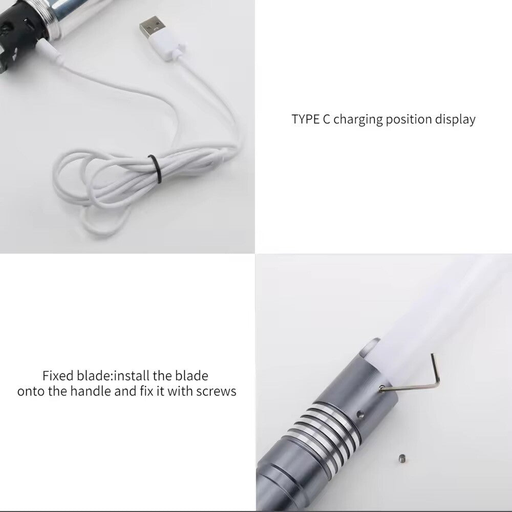 Spada Laser Star Wars Skywalker Lightsaber Jedi Metal Alum Light Replica New Rgb