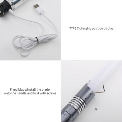 Spada Laser Star Wars Skywalker Lightsaber Jedi Metal Alum Light Replica New Rgb