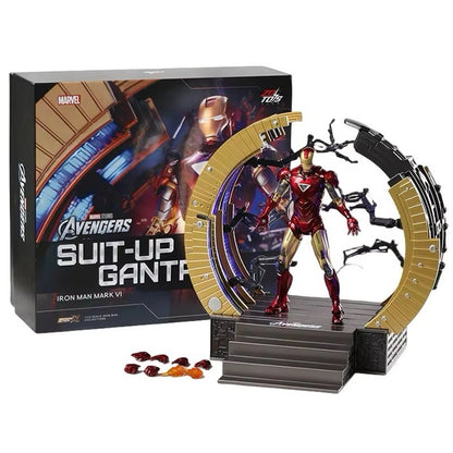 Action Figure Iron Man Mk 6 Suit-up Gantry Avengers The Infinity Saga Scala New
