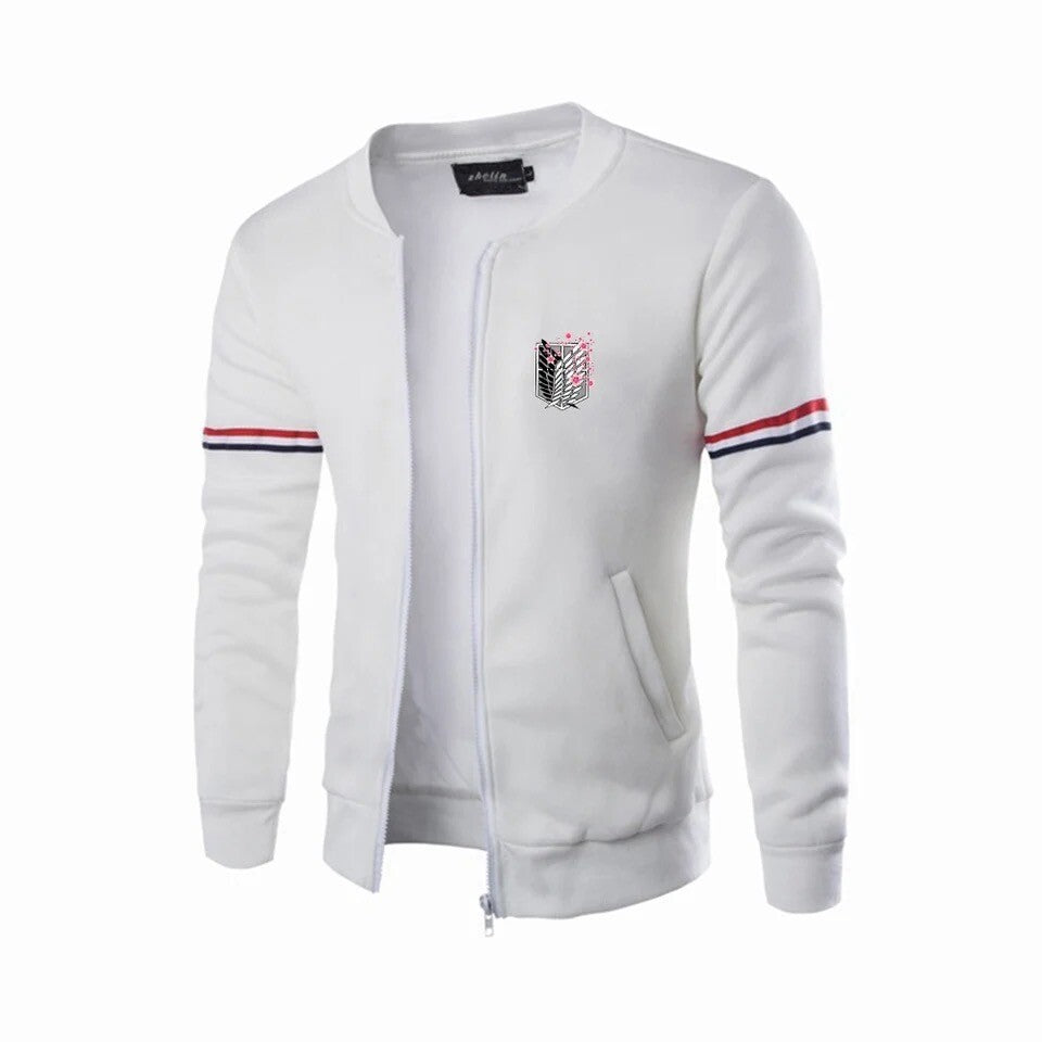 Felpa Con Zip Attack On Titan Corpo Di Ricerca Streetwear Pullover Alla Coreana