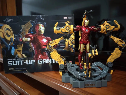 Action Figure Iron Man Mk 4 Suit-up Gantry Avengers The Infinity Saga Scala New