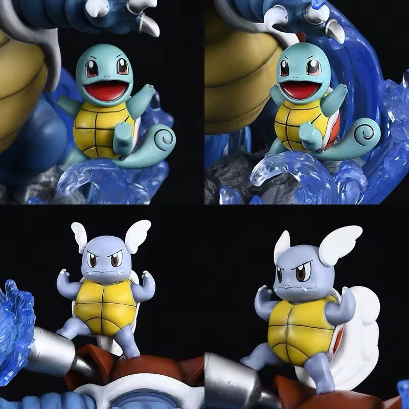 Action Figure Pokémon Squirtle Blastoise Wartortle Evolution 25cm Collect Anime