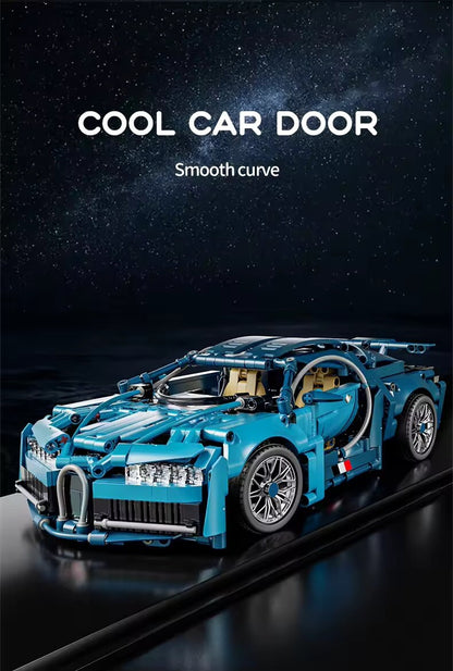 Bugatti Chiron Macchina Da Costruire Mattoncini Technic 1259 Pezzi Blu 35cm New