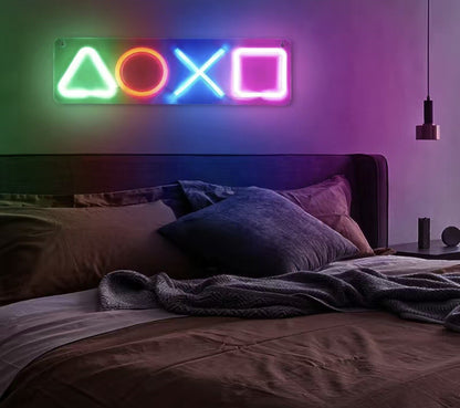 Luce Led playstation tipo neon, insegna Stanza giochi gamer Insegna luminosa