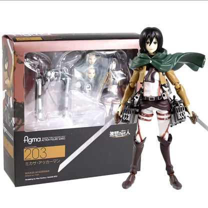 Action Figure Mikasa Ackerman 15cm Figma 203 Attack on Titan Anime Manga New