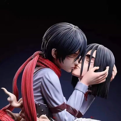 Action Figure Eren Jaeger Mikasa 22cm Attack on Titan Statua da Collezione Manga