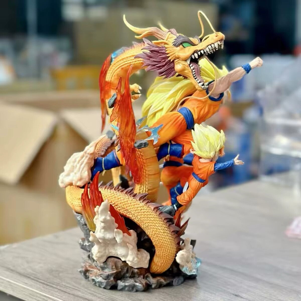 Action Figure Goku Sayan 3 Dragon Ball Z Gothen Gohan 26cm Statua Da Collezione