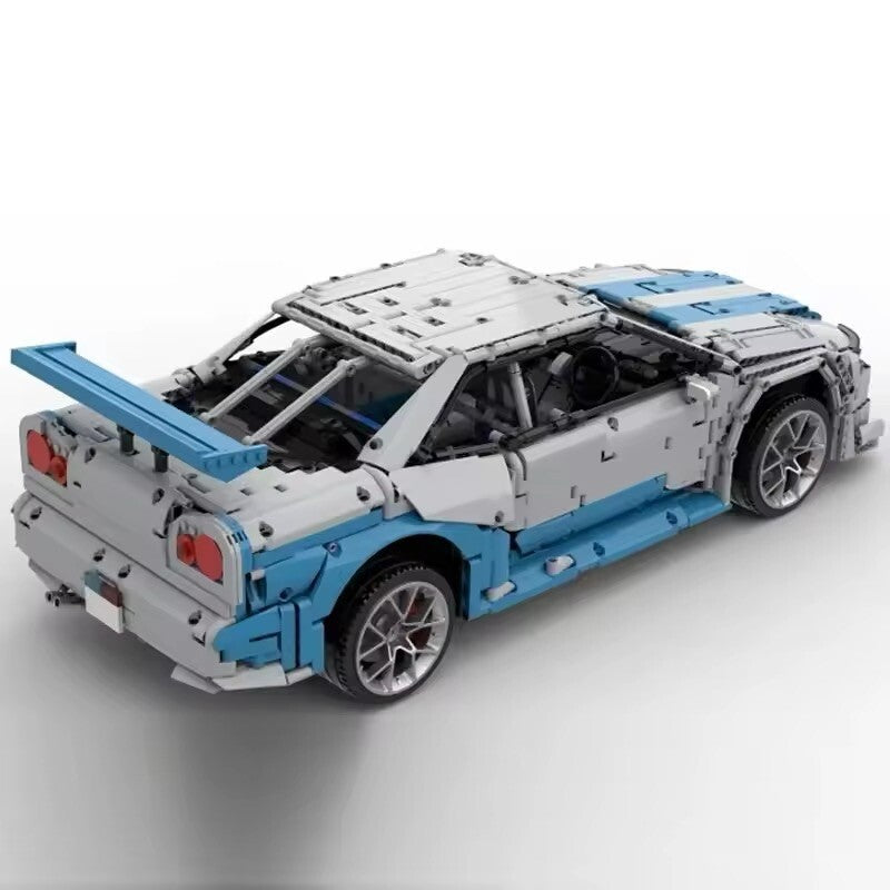 Nissan GT-R R3 Da Costruire 3383 Pezzi Paul Walker 1:8 Mattoncini Technic Fast F