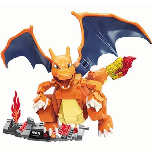 Pokemon Da Costruire Mattoncini Charizard Nuovo Pokeball Costruzione Brics Fuoco