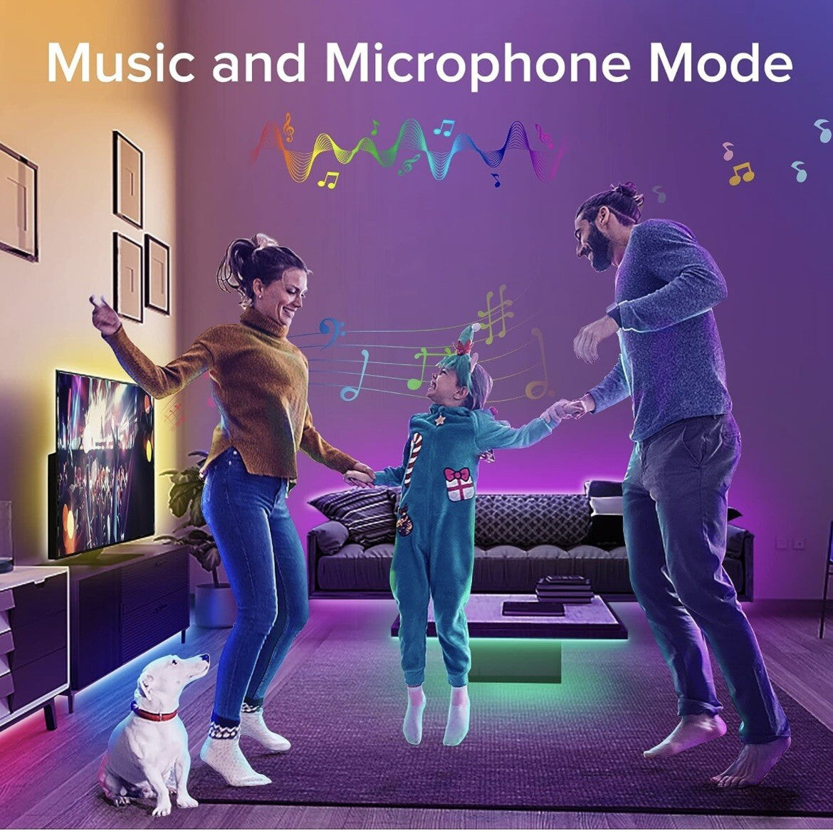 Striscia LED 10 Metri, Bluetooth RGB Smart 10M Con Telecomando, App Controllato,