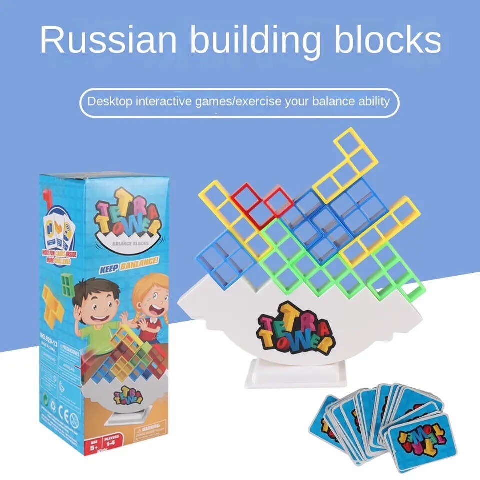 Tetra Tower Gioco Equilibrio Impilabili, 24 Pezzi Stack Attack Gioco Da Tavolo