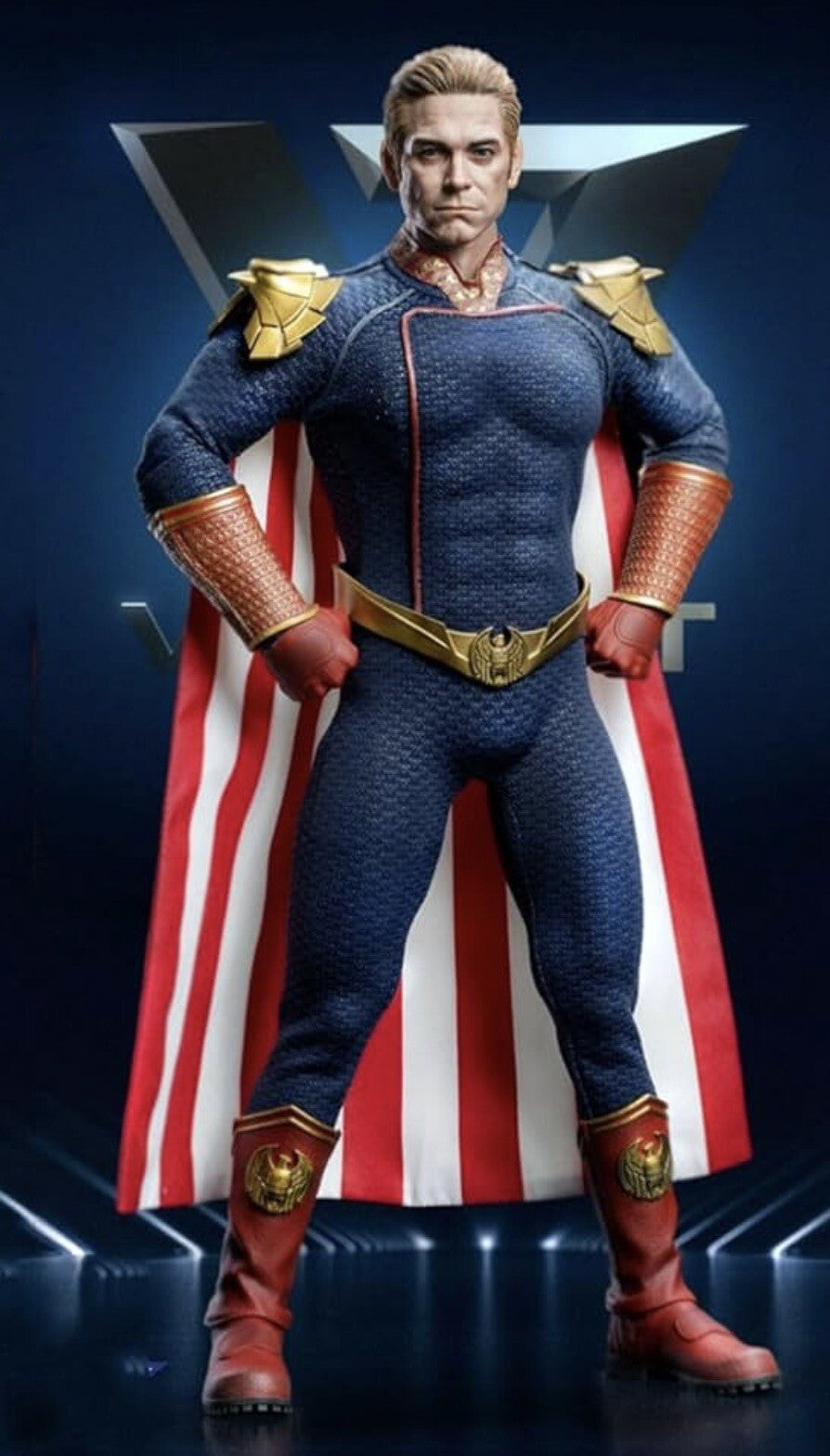 The Boys Action Figure Homelander Hero Patriota Serie Tv Grande 19,5cm Nuova