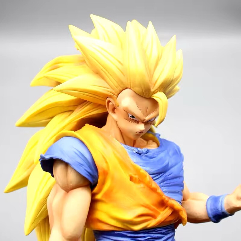 Goku Super Saiyan 3 Action Figure 30cm Dragon Ball Z Statua Da Collezione Anime