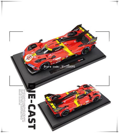 Ferrari 499P 50 24h Le Mans 2023 Scala 1:18 Burago Da Collezione Con Vetrina New