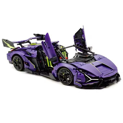 Lamborghini Sian Svj Da Costruire Mattoncini Technic 3654 Pezzi Scala 1:8 Viola