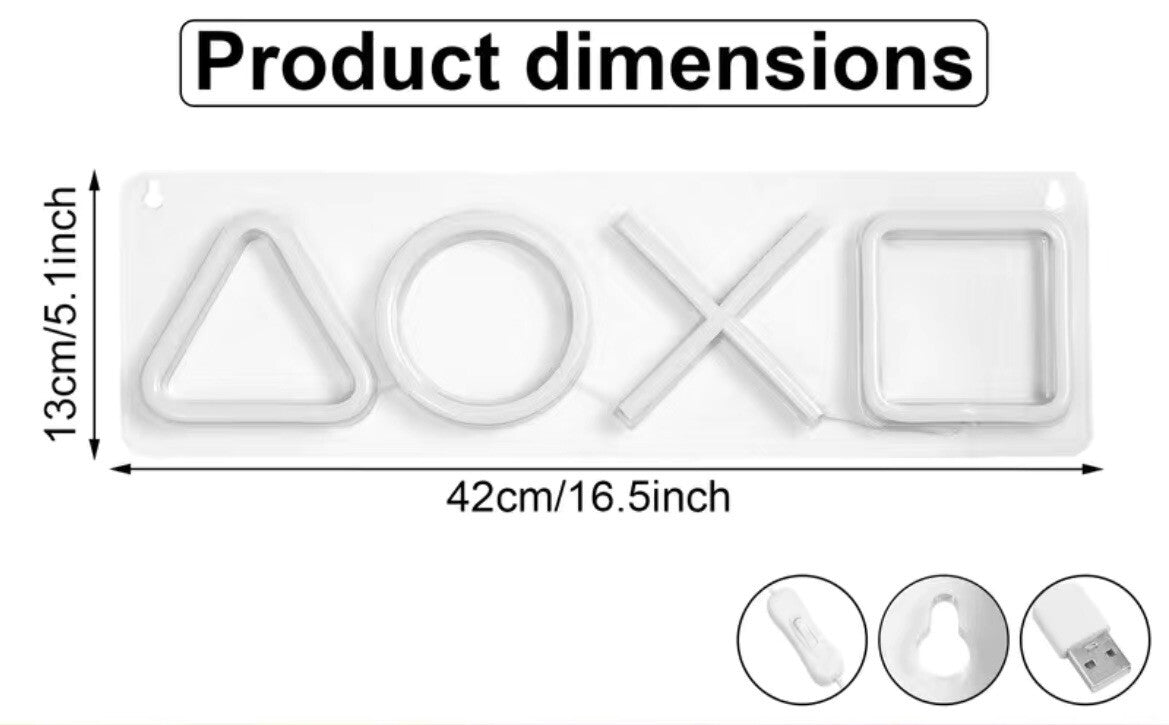 Luce Led playstation tipo neon, insegna Stanza giochi gamer Insegna luminosa