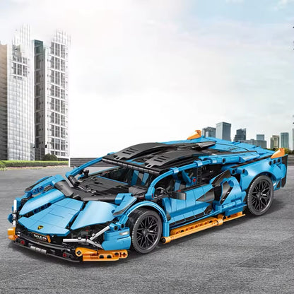 Lamborghini Sian Da Costruire Mattoncini Technic 1215 Pezzi Blu Arancio 35cm New