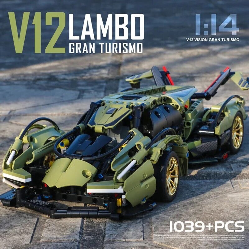 Lamborghini Vision Nuova Macchina Da Costruire Mattoncini Technic 1039 Pezzi New