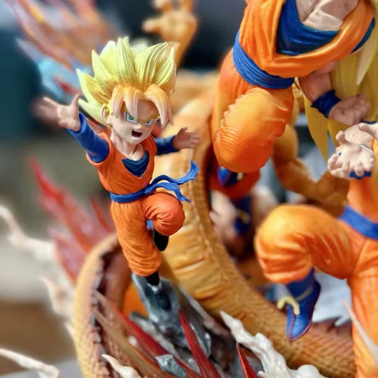 Action Figure Goku Sayan 3 Dragon Ball Z Gothen Gohan 26cm Statua Da Collezione