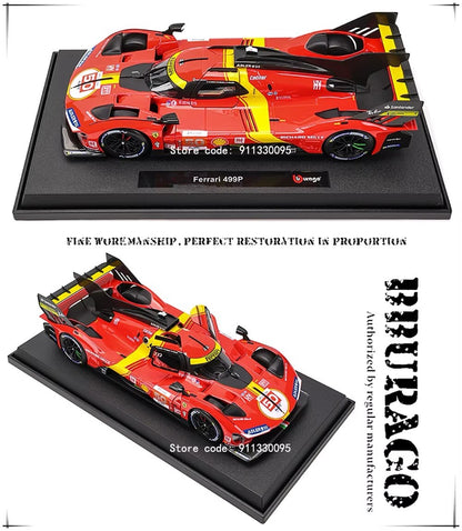 Ferrari 499P 50 24h Le Mans 2023 Scala 1:18 Burago Da Collezione Con Vetrina New