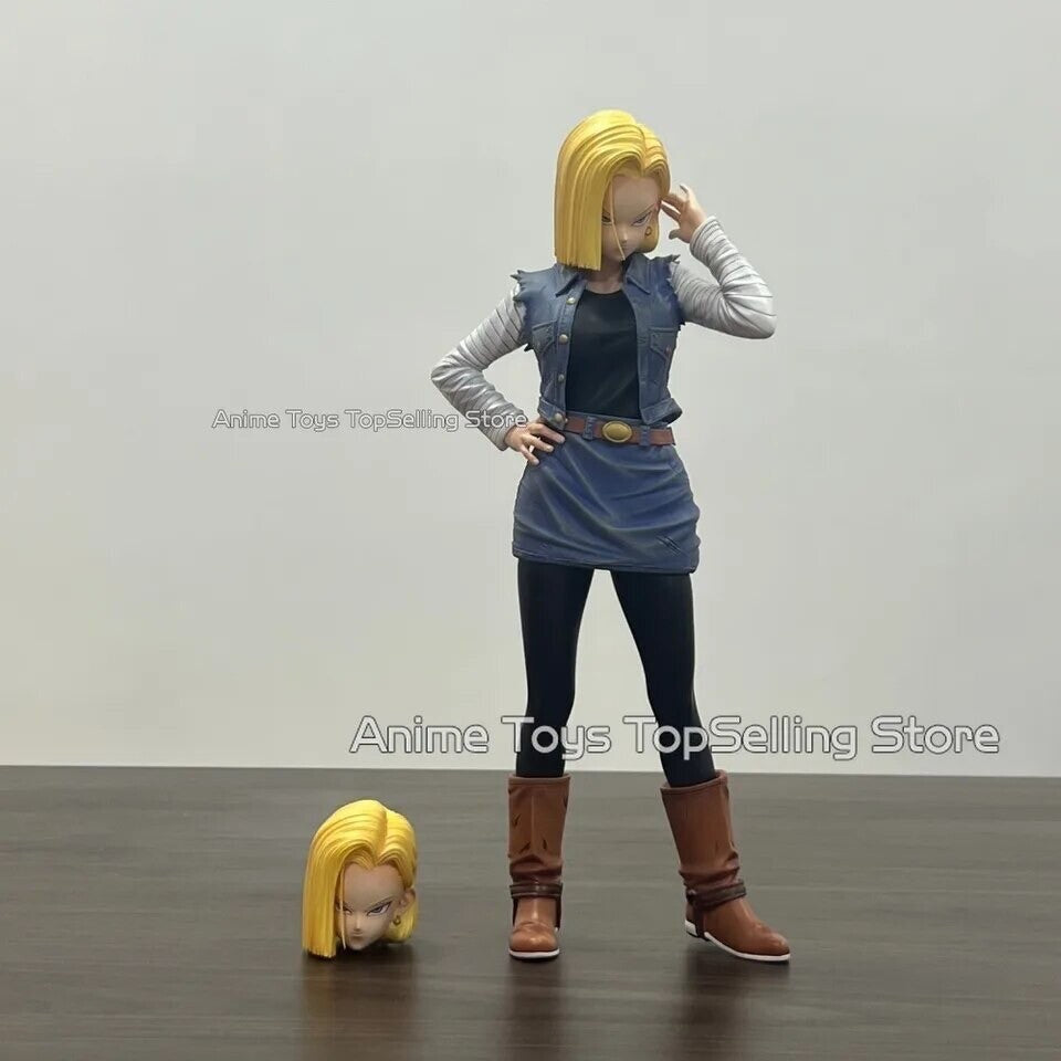 Action Figure Dragon Ball Z C-18 Androide 18 26cm Statua Da Collezione Anime