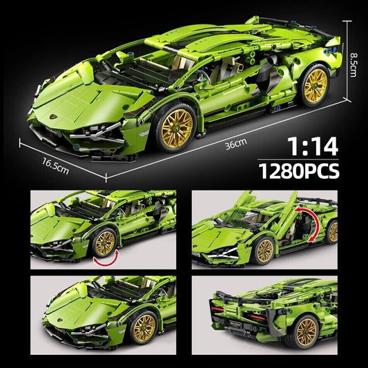Lamborghini Sian Nuova Da Costruire Mattoncini Technic 1280 Pezzi Costruzioni