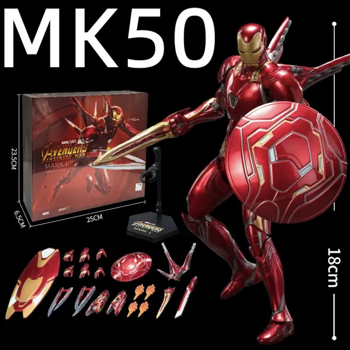 Action Figure Avengers Ironman Mk50 New Statua Collezione Videogames Super Hero