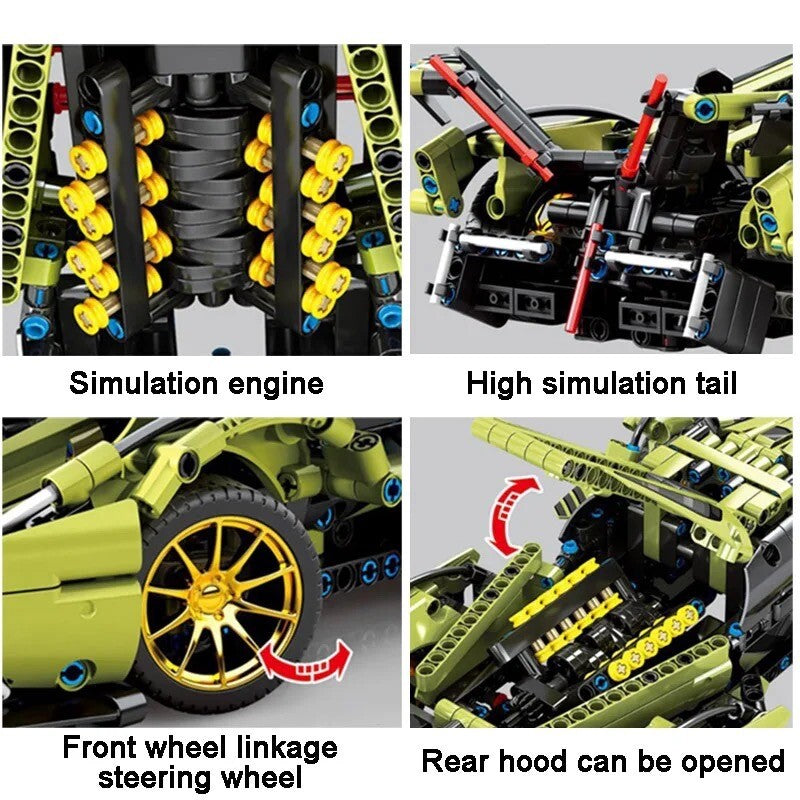 Lamborghini Vision Nuova Macchina Da Costruire Mattoncini Technic 1039 Pezzi New