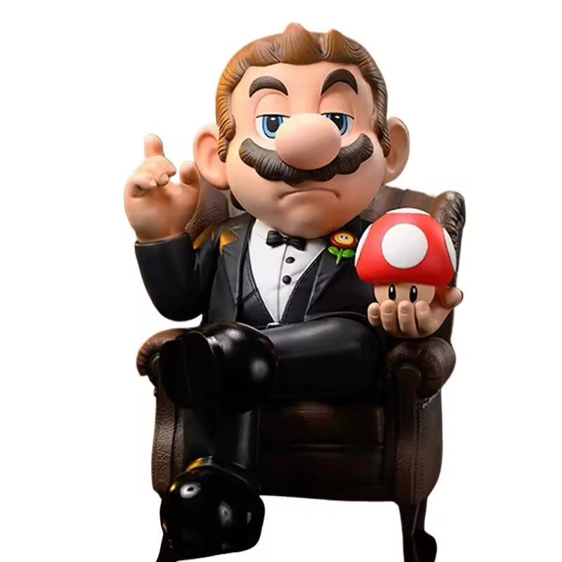 Action Figure Super Mario Bros Padrino Nintendo 16cm Statua Collezione Videogame