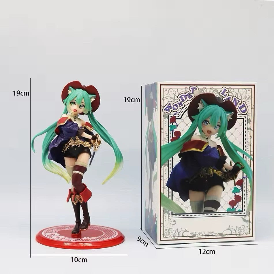 Action Figure Maid Vocaloid Hatsune Miku 19cm Statua Collezione Kawaii Fortnite