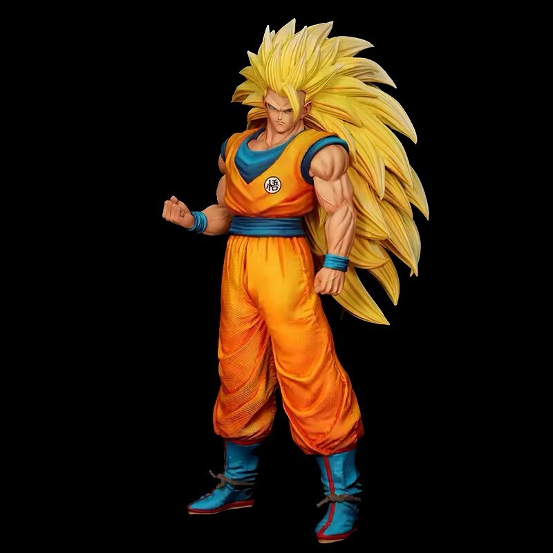 Goku Super Saiyan 3 Action Figure 30cm Dragon Ball Z Statua Da Collezione Anime