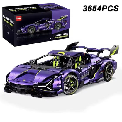 Lamborghini Sian Svj Da Costruire Mattoncini Technic 3654 Pezzi Scala 1:8 Viola