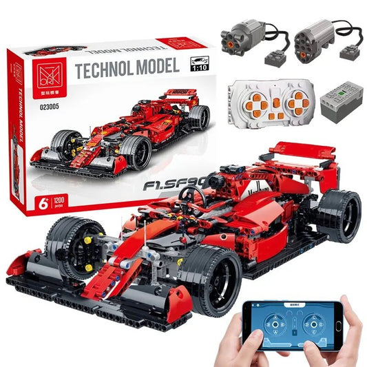Formula 1 Ferrar Sf90 Da Costruire Radiocomandata Mattoncini Technic 1200 Pezzi