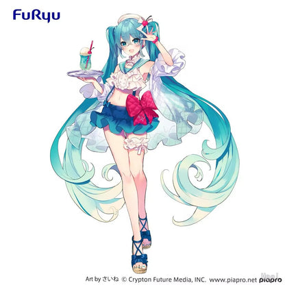 Action Figure Maid Vocaloid Hatsune Miku 18cm Statua Collezione Kawaii Fortnite