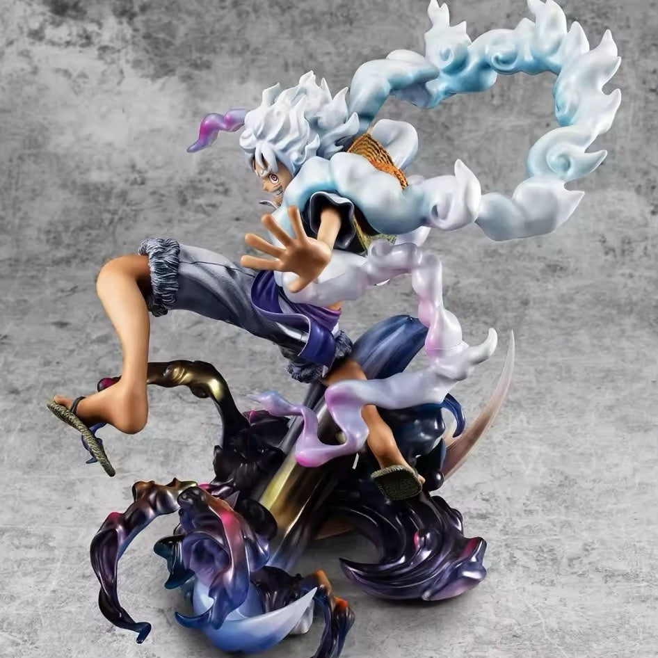 One Piece Action Figure 23cm Rubber Luffy Statua Collezione Monkey D Rufy Gear 5