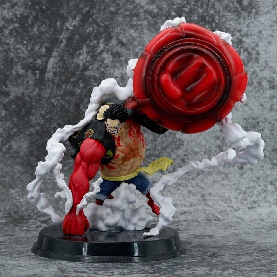Action Figure Rubber One Piece Luffy 25cm Statua Monkey D. Rufy Gear 4 Nuovo
