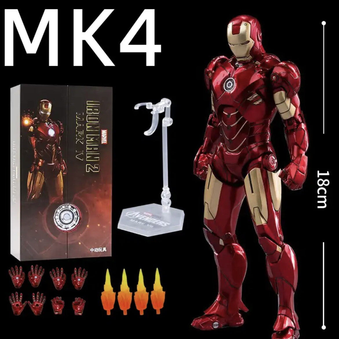 Action Figure Avengers Ironman Mk4 Nuova Statua Collezione Videogames Super Hero
