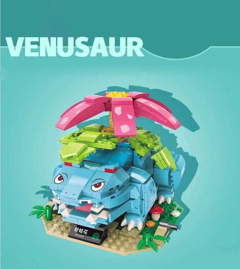 Pokemon Da Costruire Mattoncini Venusaur Nuovo New Pokeball Starter Erba Brics