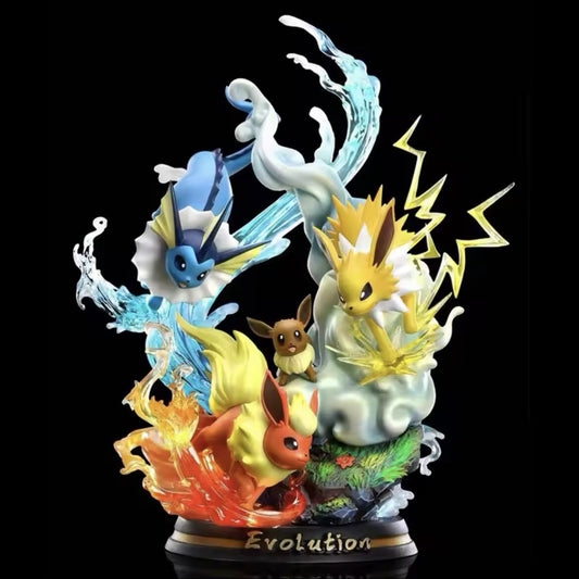 Action Figure Pokémon Eve Jolteon Vaporeon Flareon Evolution 25cm Collect Anime