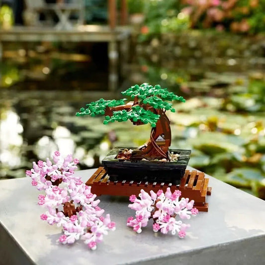 Bonsai Da Costruite Nuovo Slbero Flowers Mattoncini Fiori Di Ciliegio 878 Pezzi
