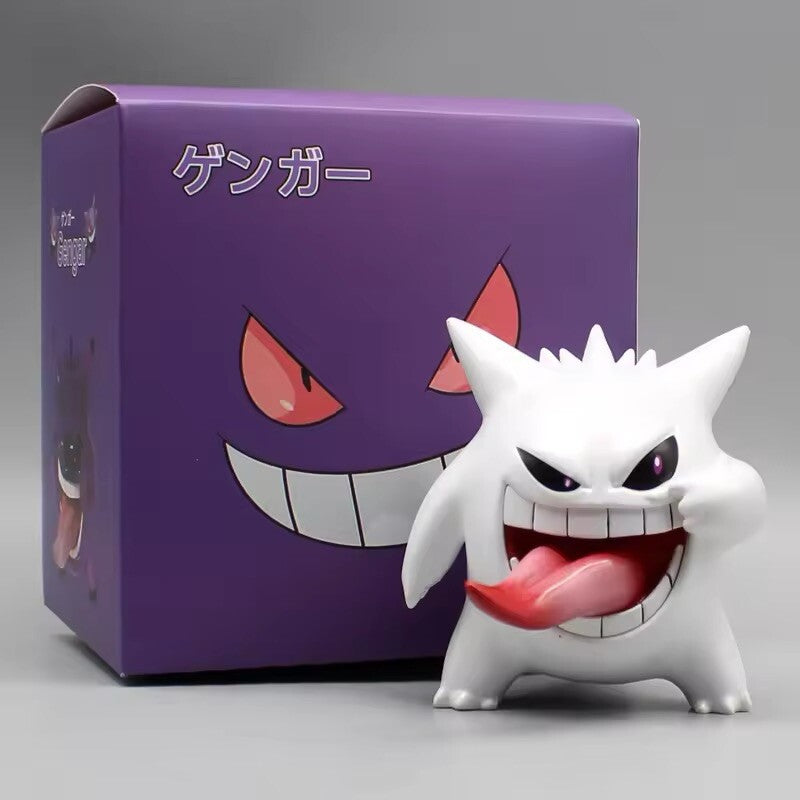 Action Figure Pokémon Gastly Gengar Shiny Evolution 9cm Da Collezione Anime New