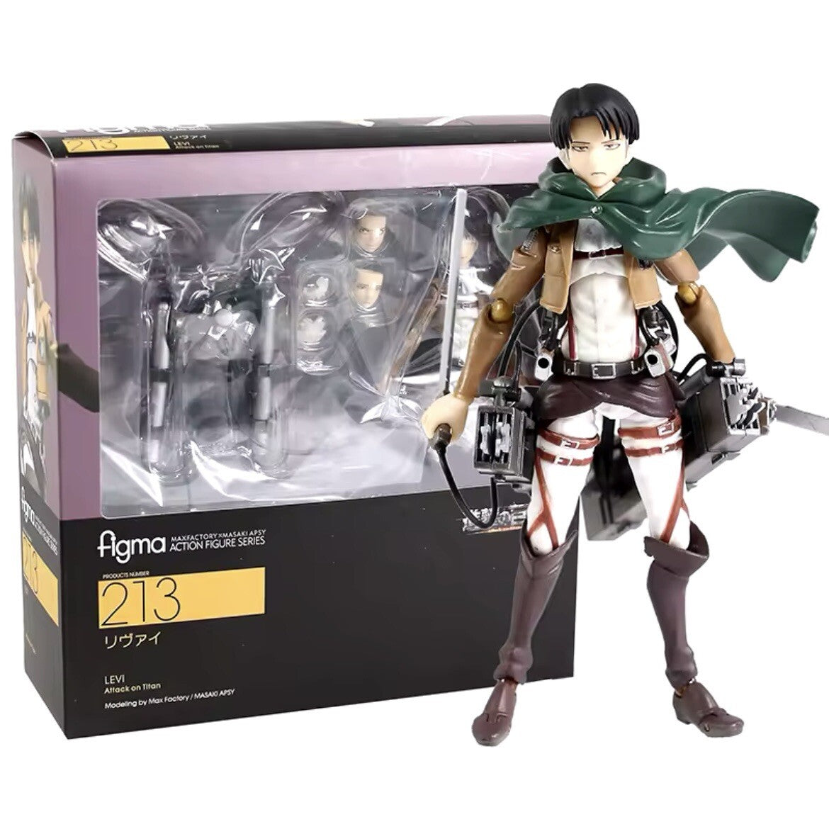 Action Figure Levi Ackerman 15cm Figma 213 Attack on Titan Anime Manga New