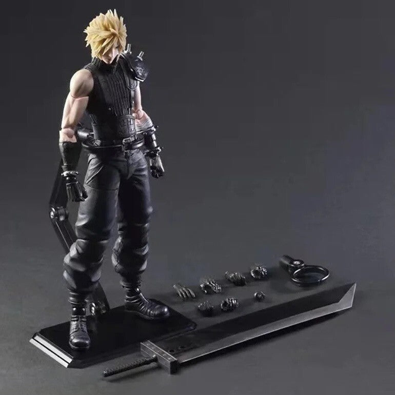 Action Figure Final Fantasy VII Statua Da Collezione Cloud Strife 25cm Nuovo