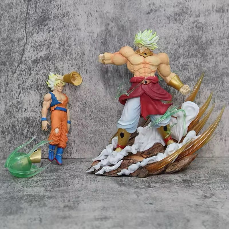 Action Figure Goku Sayan Contro Broly Dragon Ball Z 20cm Statua Da Collezione