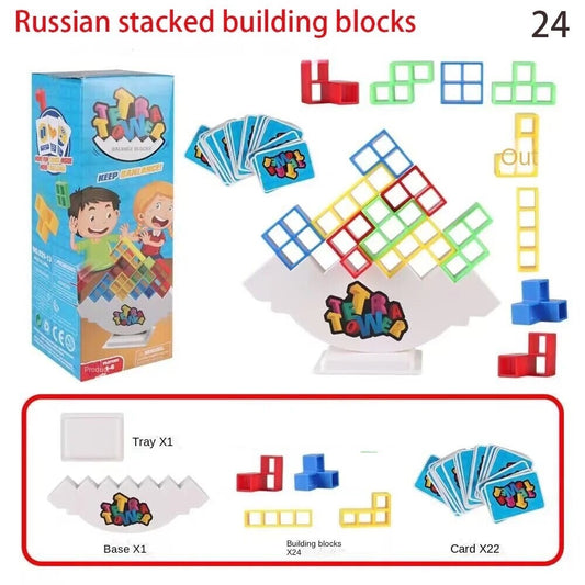 Tetra Tower Gioco Equilibrio Impilabili, 24 Pezzi Stack Attack Gioco Da Tavolo